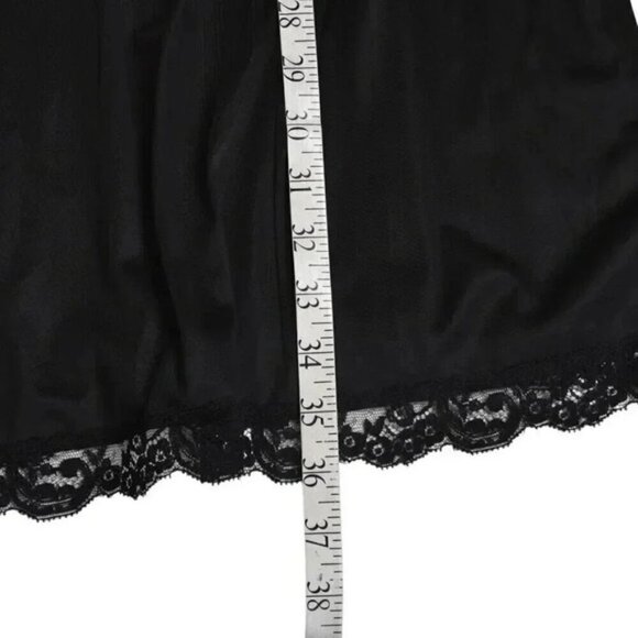 Vintage Kayser Black Slip Dress Lingerie Lace Size 36 - Picture 8 of 10